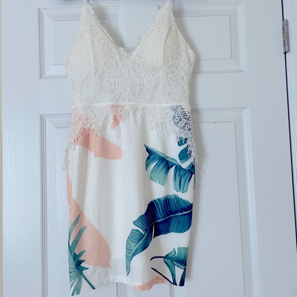 White tropical dress!